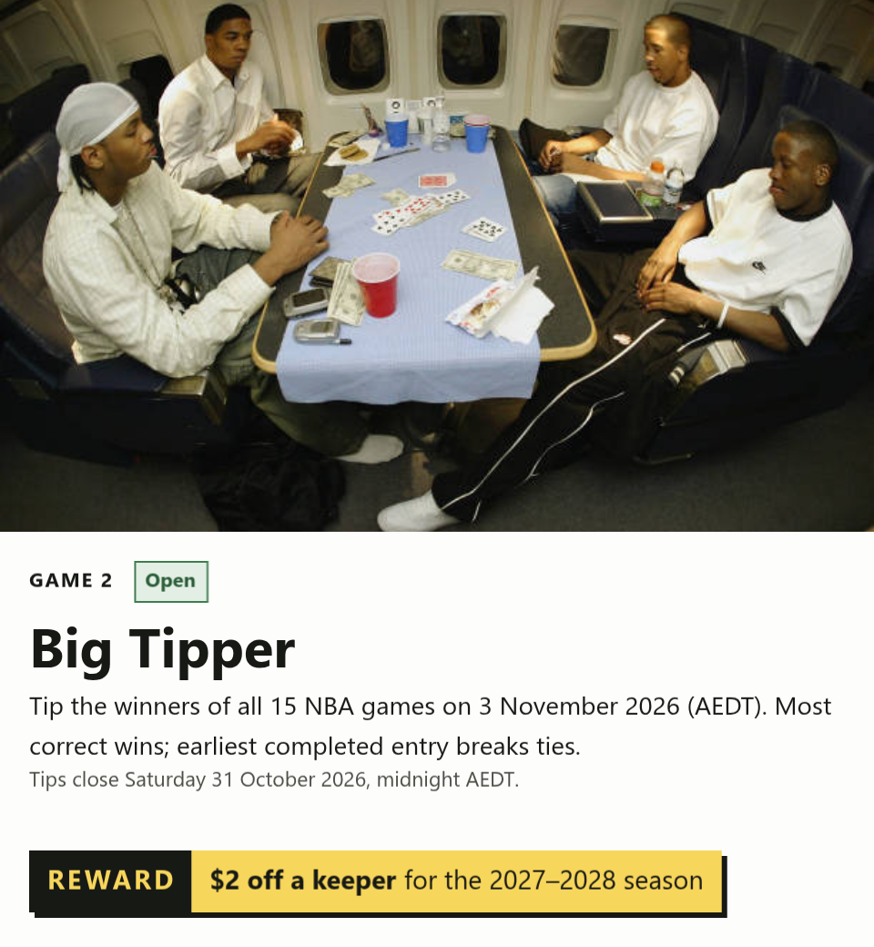 Big Tipper competition poster