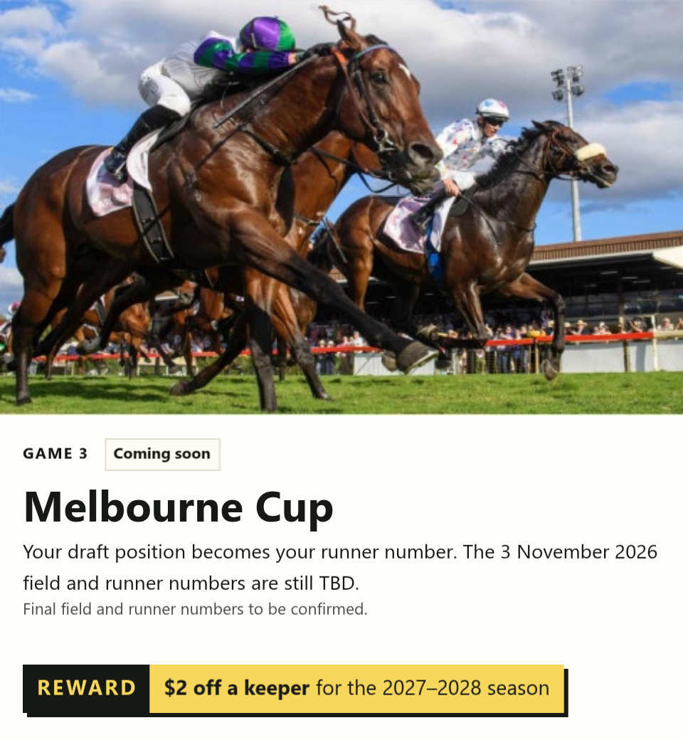 Melbourne Cup competition poster