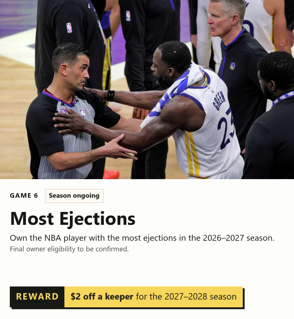 Most Ejections competition poster