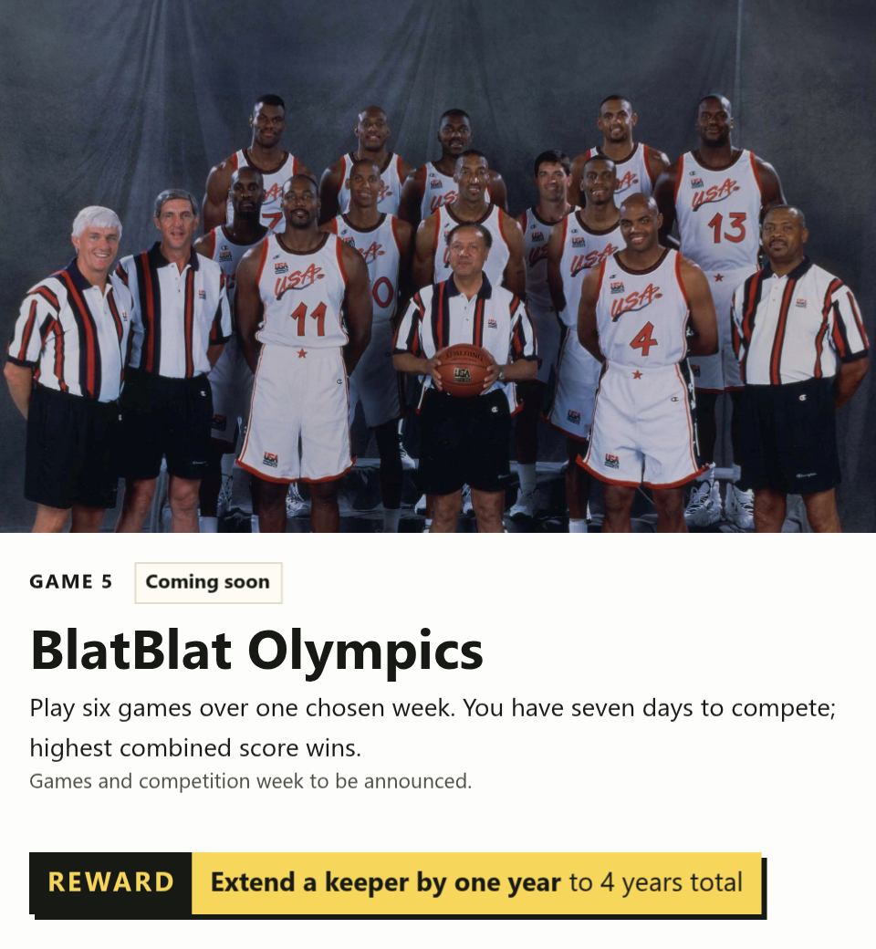 BlatBlat Olympics competition poster